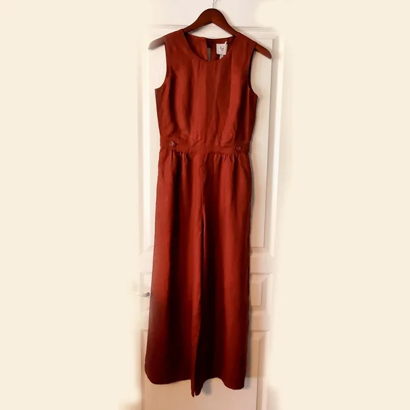 NWT ELK Hersom rust red French linen jumpsuit AU 6, US 2 - Picture 6 of 7
